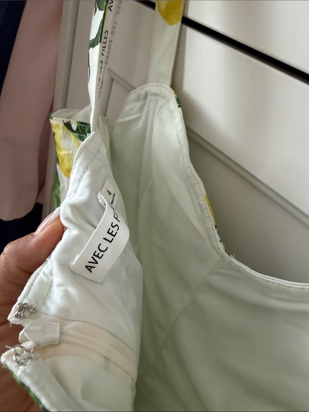 Avce Les Filles White Lemon-Print Midi Dress - Picture 4 of 6